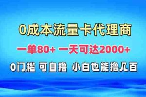 （13391期）免费流量卡代理一单80+ 一天可达2000+