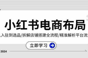 （13513期）小红书电商布局：从入驻到选品/拆解店铺搭建全流程/精准解析平台流量优势