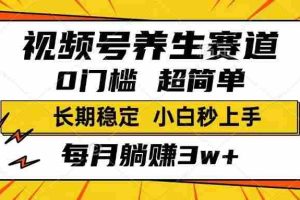 （14315期）视频号养生赛道，一条视频1800，超简单，长期稳定可做，月入3w+不是梦